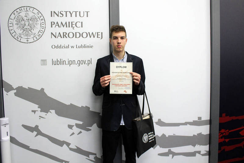 Przemysław Warchał - zwycięzca konkursu Instytutu Pamięci Narodowej (Oddział w Lublinie)