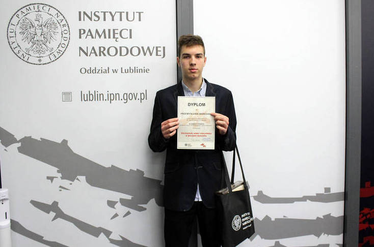 Przemysław Warchał - zwycięzca konkursu Instytutu Pamięci Narodowej (Oddział w Lublinie)
