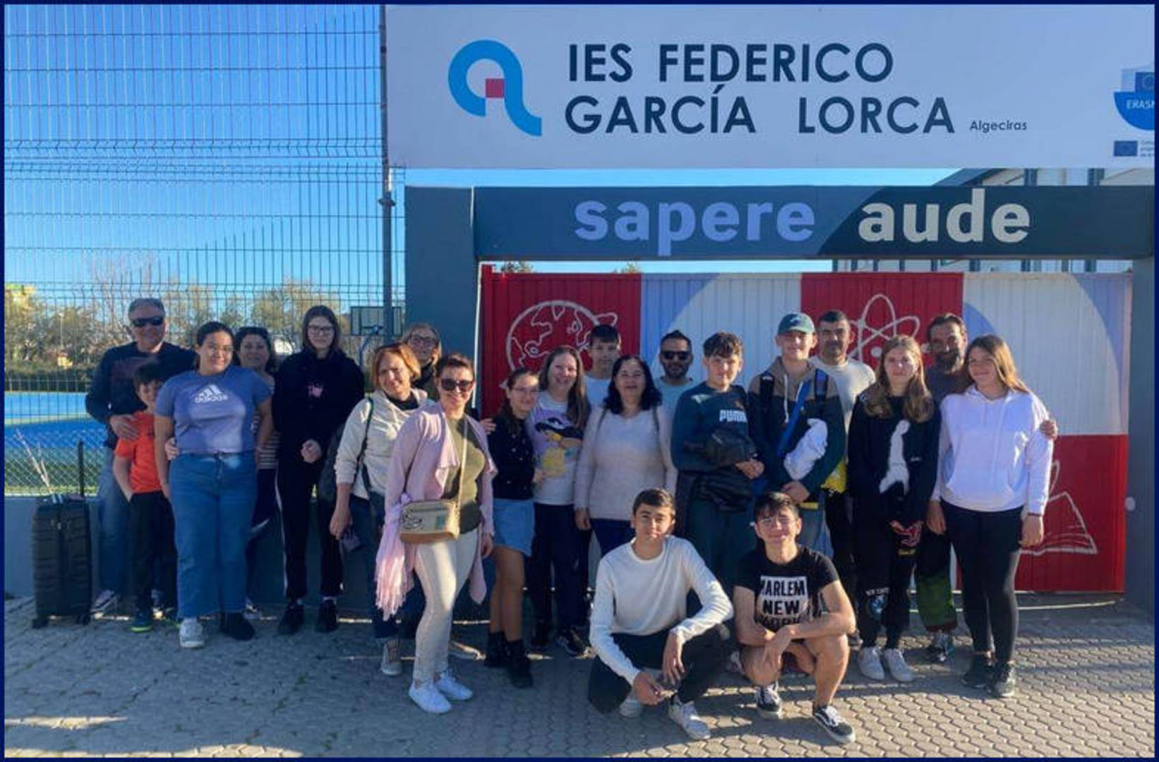 Grupowa mobilność uczniów-Algeciras, Hiszpania. Uczniowie naszej szkoły wraz z rodzinami goszczącymi